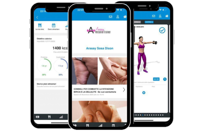 Foto dell’applicazione per cellulari di schede allenamento a Brescia 